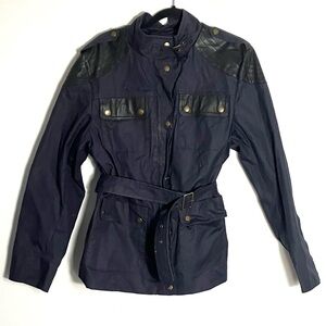 Boden Navy Utility Jacket with Black Shoulder Panels